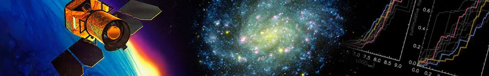 From Left: Galex, Galex Data, Galaxy N-Body simulations data.