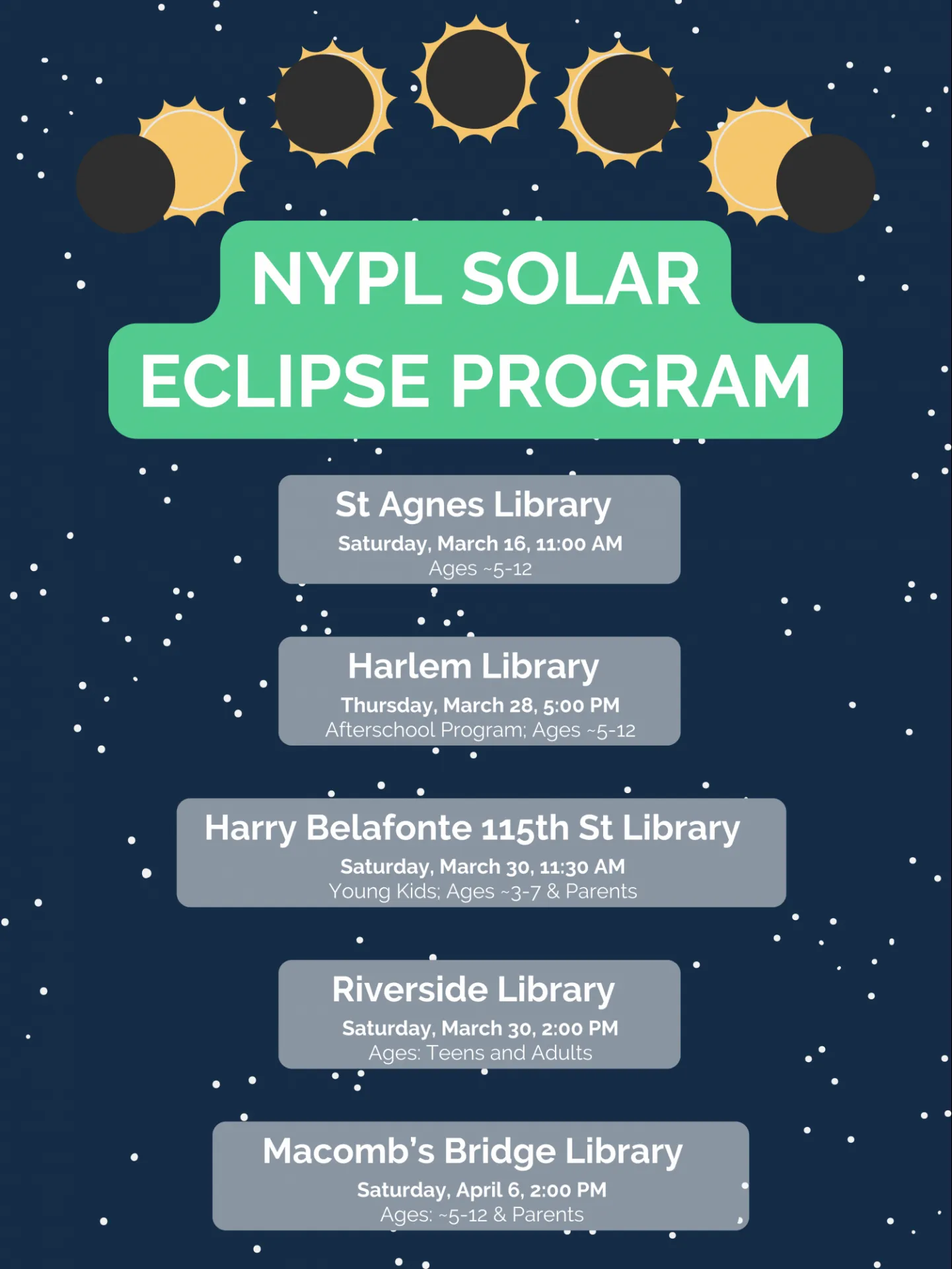 NYPL Solar Eclipse Program