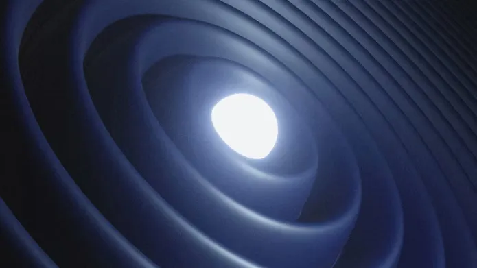 An artist representation of gravitational waves